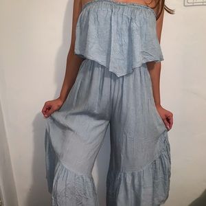 Blue jumpsuit size XS